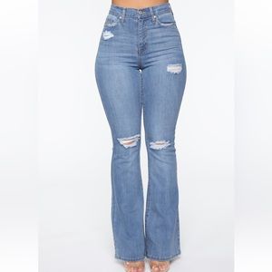 Distressed Flare Jeans